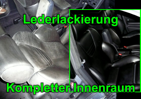 Auf Grund stärkster Verschmutzungen musste hierbei der komplette Innenraum neu eingefärbt werden. Die Kosten beim Sattler würden sich auf ca. 4500,-€ belaufen.
<br>Zeitaufwand ca. 4 Tage - Kostenaufwand ca. 1200,-€.